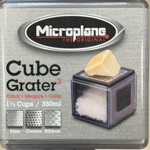 NEW-Microplane Cube Grater, Mini Box Grater with Measuring Cup